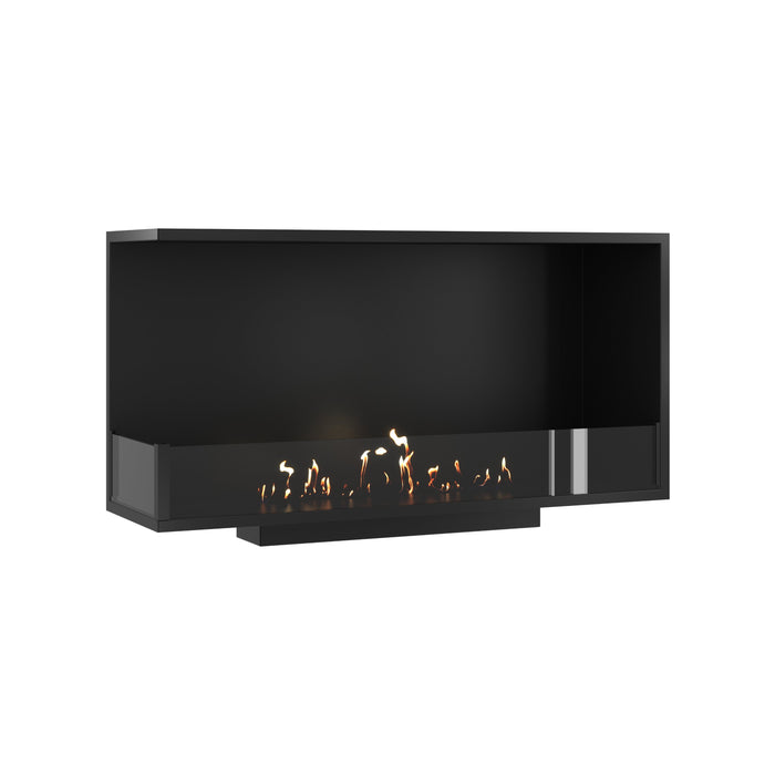 Bioethanol Eckkamin BASE Links 100cm mit Glas - Produktansicht