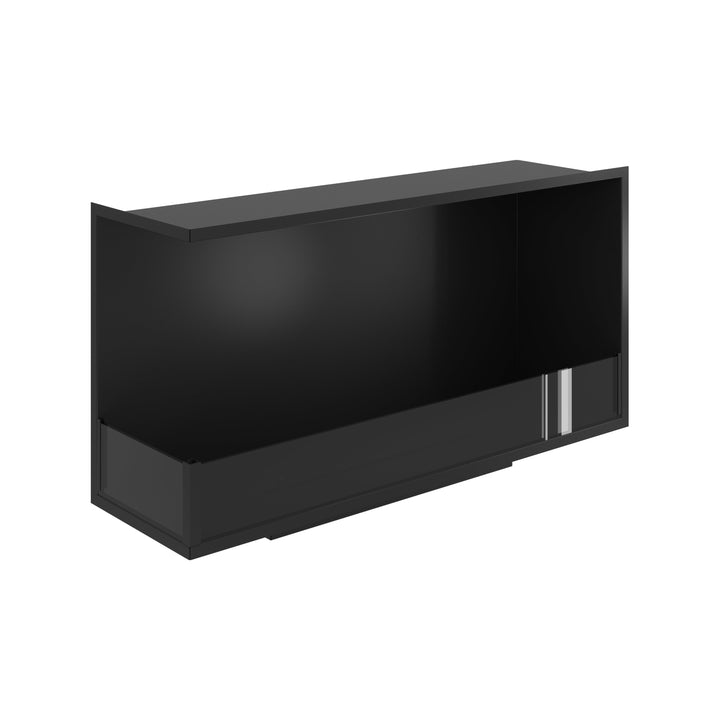 Bioethanol Eckkamin BASE Links 110cm mit Glas - Detailansicht