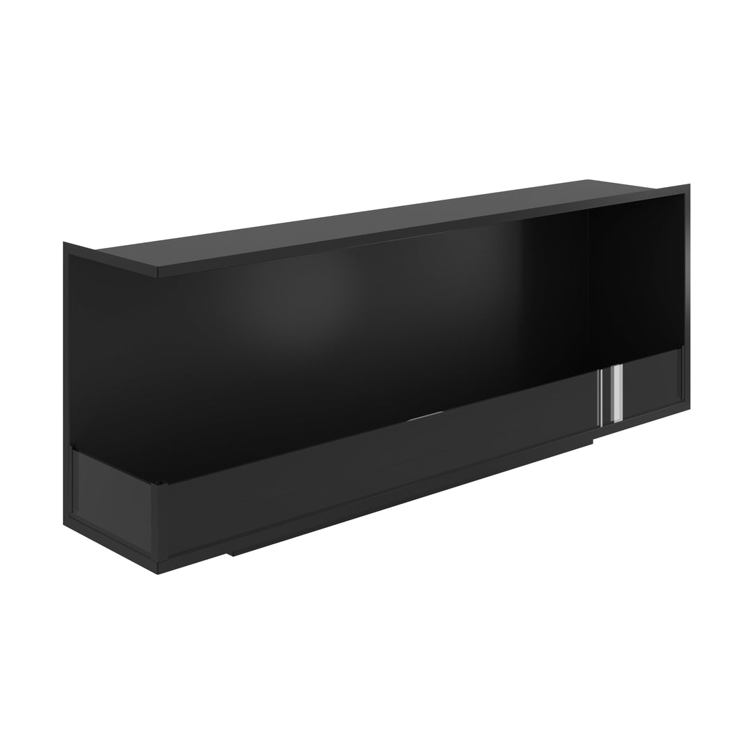 Bioethanol Eckkamin BASE Links 140cm mit Glas - Detailansicht