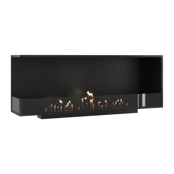 Bioethanol Eckkamin BASE Links 150cm mit Glas - Produktansicht