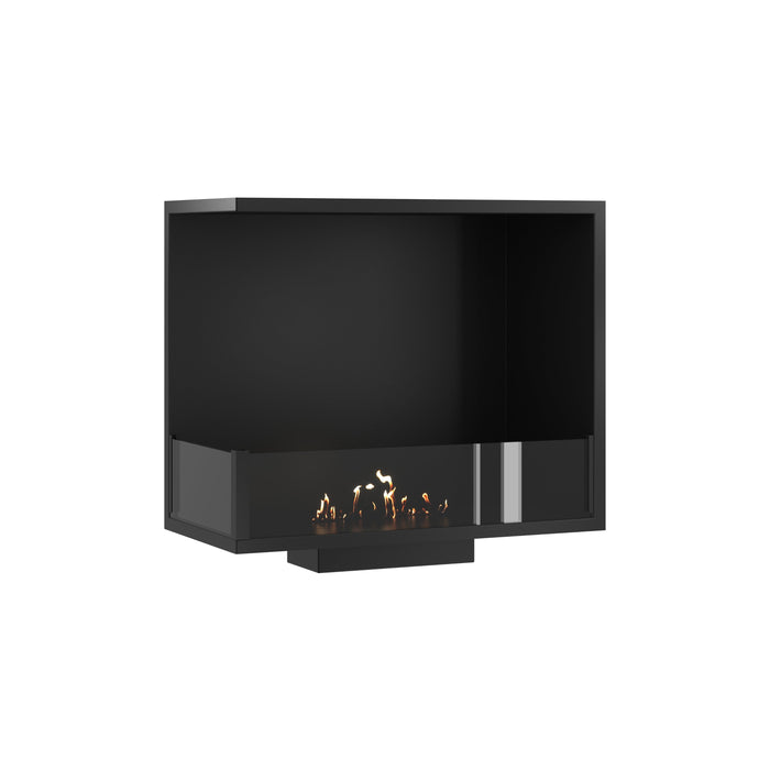 Bioethanol Eckkamin BASE Links 60cm mit Glas - Produktansicht
