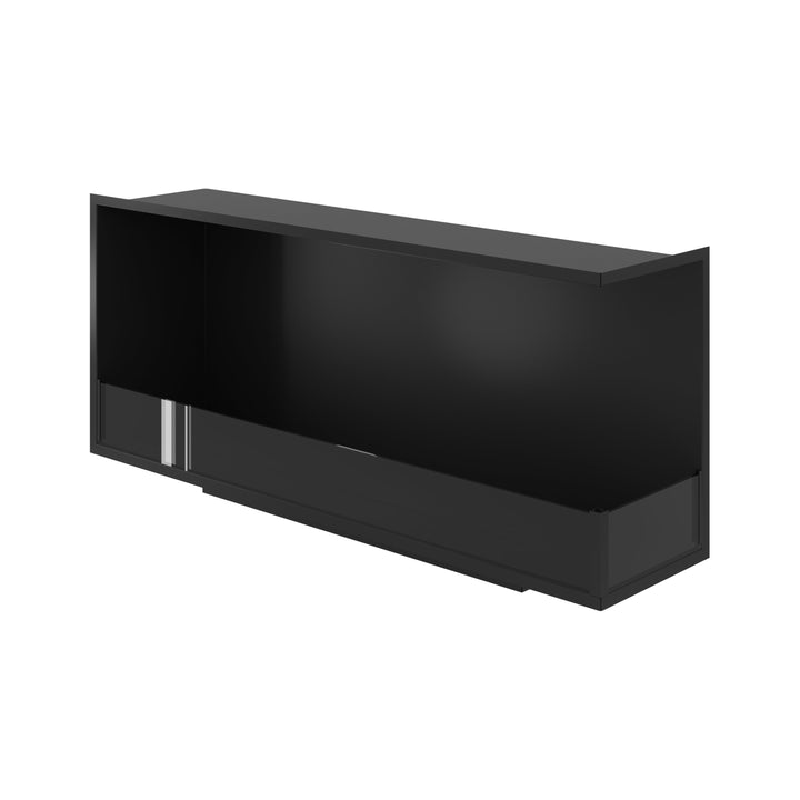 Bioethanol Eckkamin BASE Rechts 120cm mit Glas - Detailansicht