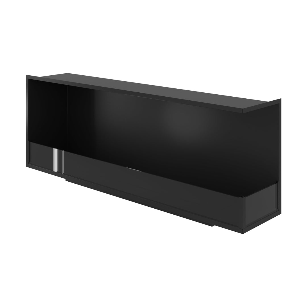 Bioethanol Eckkamin BASE Rechts 140cm mit Glas - Detailansicht