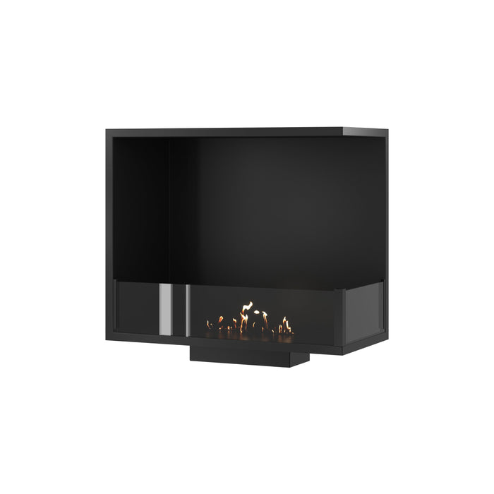 Bioethanol Eckkamin BASE Rechts 60cm mit Glas - Produktansicht