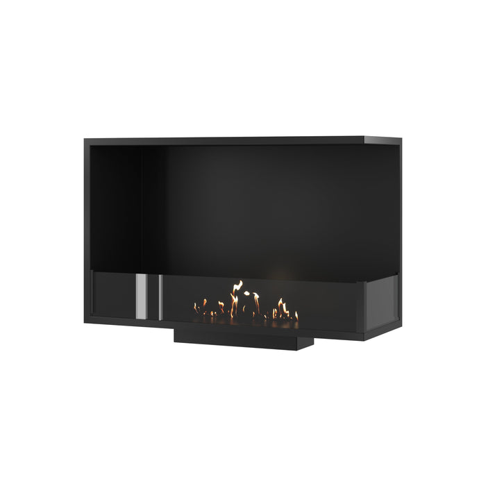 Bioethanol Eckkamin BASE Rechts 80cm mit Glas - Produktansicht