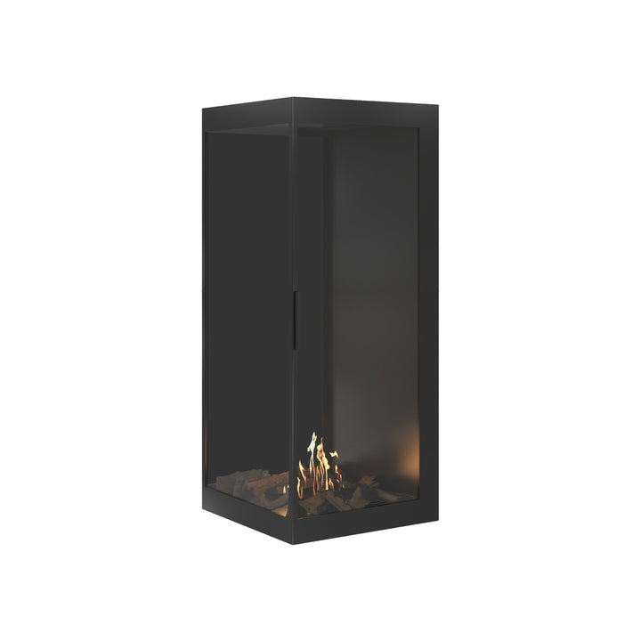 Bioethanol Eckkamin BASE Vertikal Vollglas Links 60x120 - Perspektive