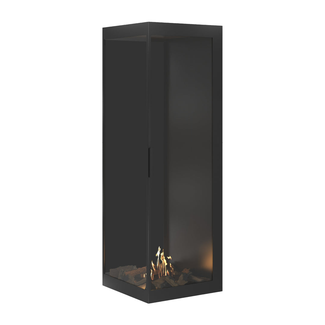 Bioethanol Eckkamin BASE Vertikal Vollglas Links 60x180 - Perspektive