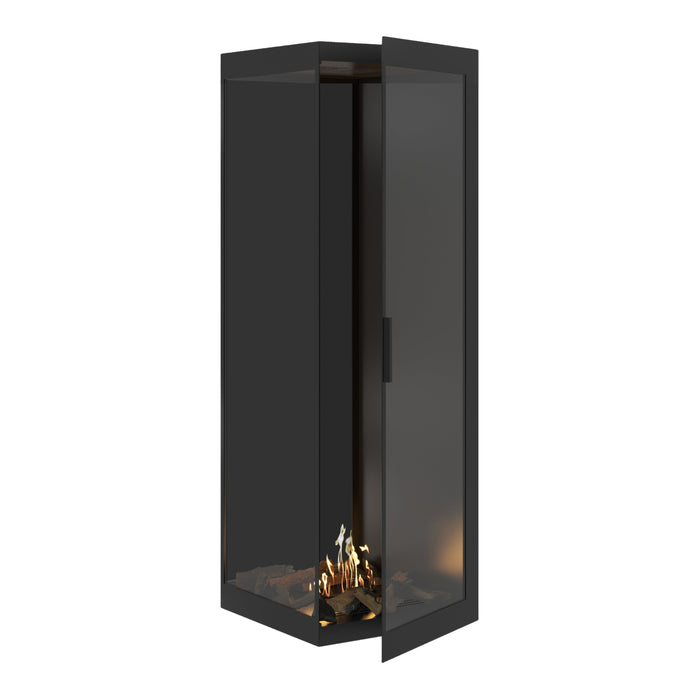 Bioethanol Eckkamin BASE Vertikal Vollglas Links 60x180 - Produktansicht