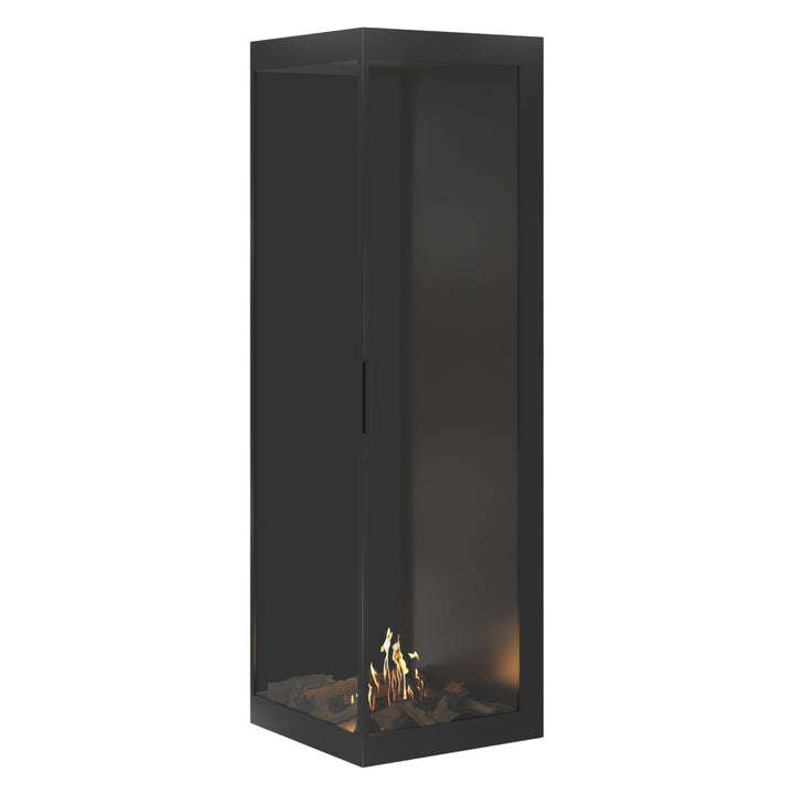 Bioethanol Eckkamin BASE Vertikal Vollglas Links 60x200 - Perspektive