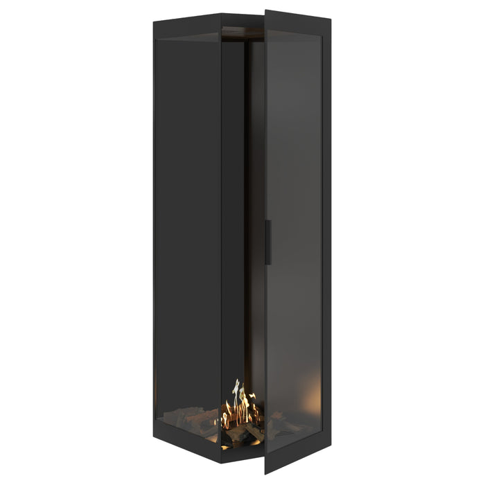 Bioethanol Eckkamin BASE Vertikal Vollglas Links 60x200 - Produktansicht