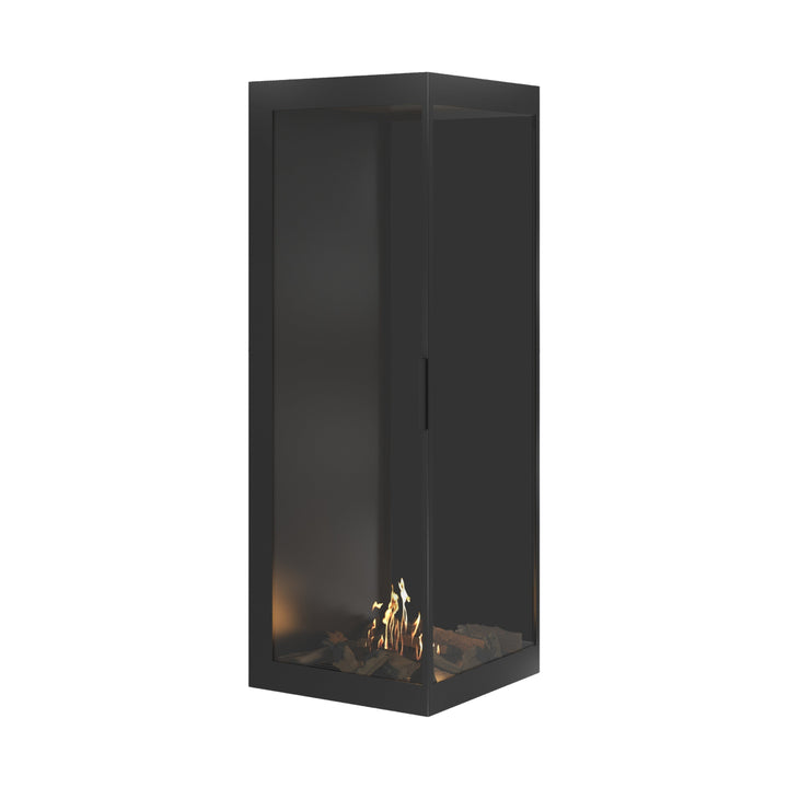 Bioethanol Eckkamin BASE Vertikal Vollglas Rechts 60x160 - Perspektive