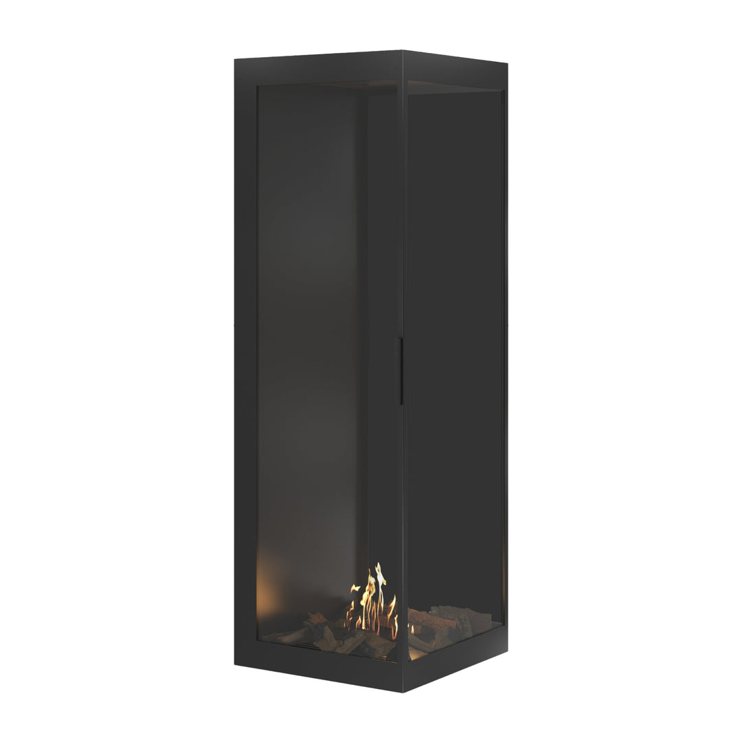 Bioethanol Eckkamin BASE Vertikal Vollglas Rechts 60x180 - Perspektive