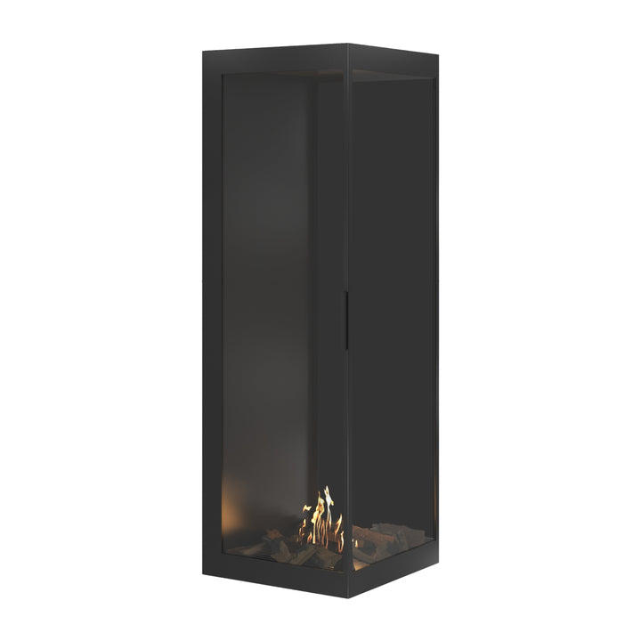 Bioethanol Eckkamin BASE Vertikal Vollglas Rechts 60x180 - Perspektive