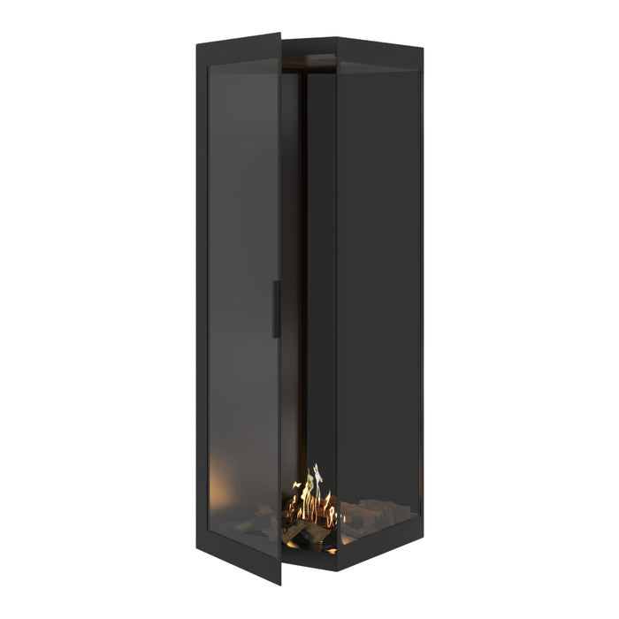 Bioethanol Eckkamin BASE Vertikal Vollglas Rechts 60x180 - Produktansicht