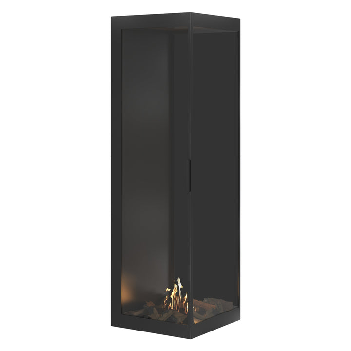 Bioethanol Eckkamin BASE Vertikal Vollglas Rechts 60x200 - Perspektive