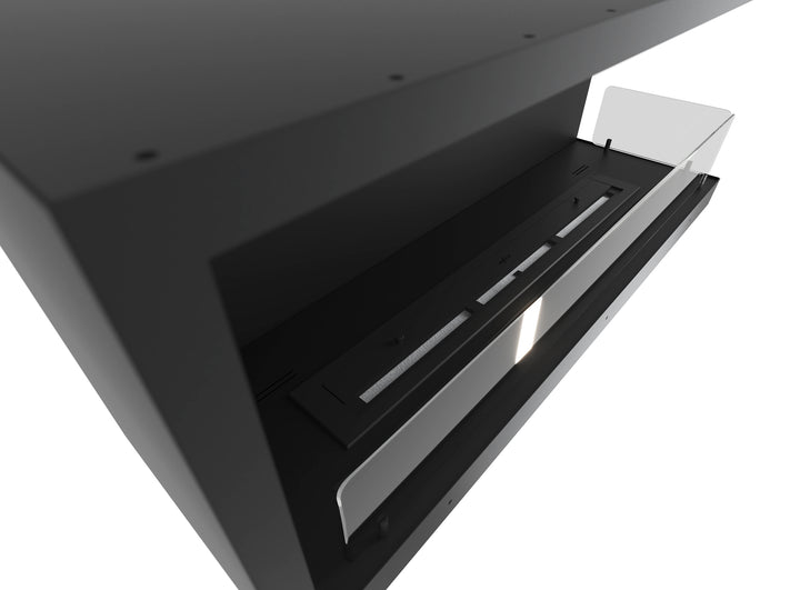 bioethanol-eckkamin-einbaukamin-ecke-ethanolkamin-infire-p1100v2-nahaufnahme-bioethanol-brenner-glas-stahl-draufsicht