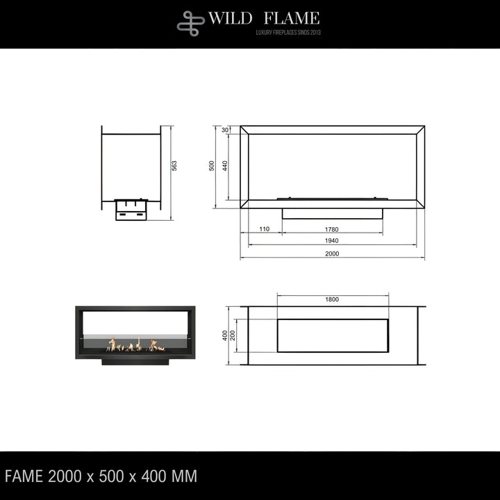 bioethanol-einbau-kamin-ofen-zweiseitig-raumteiler-fame-200cm-technische-zeichnung-wildflame