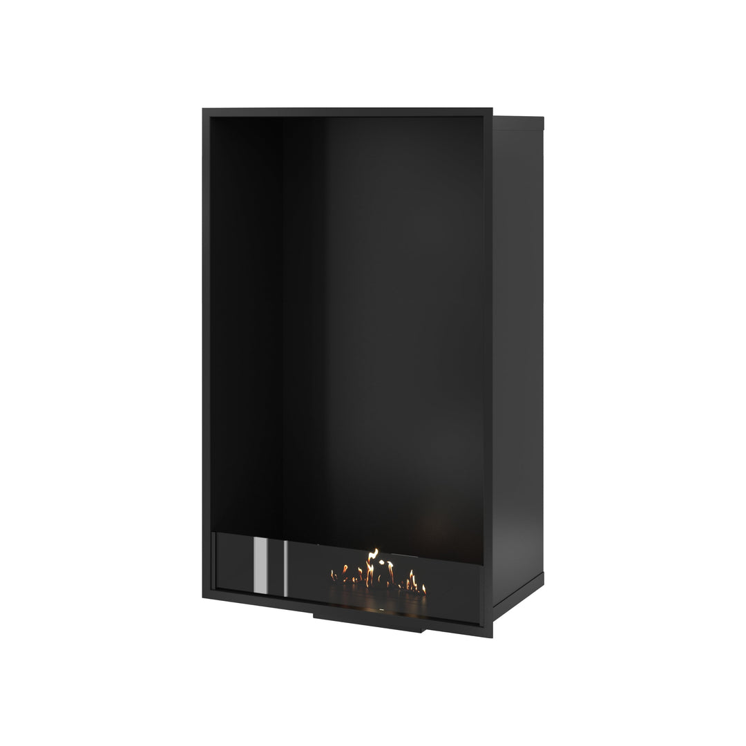 Bioethanol Kamin Ofen Vertikal SELECTED 70x120 cm Wild Flame – Einbau Ethanolkamin Frontansicht