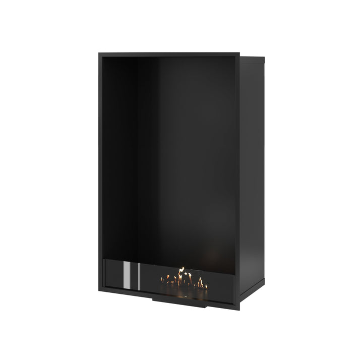 Bioethanol Kamin Ofen Vertikal SELECTED 70x120 cm Wild Flame – Einbau Ethanolkamin Frontansicht