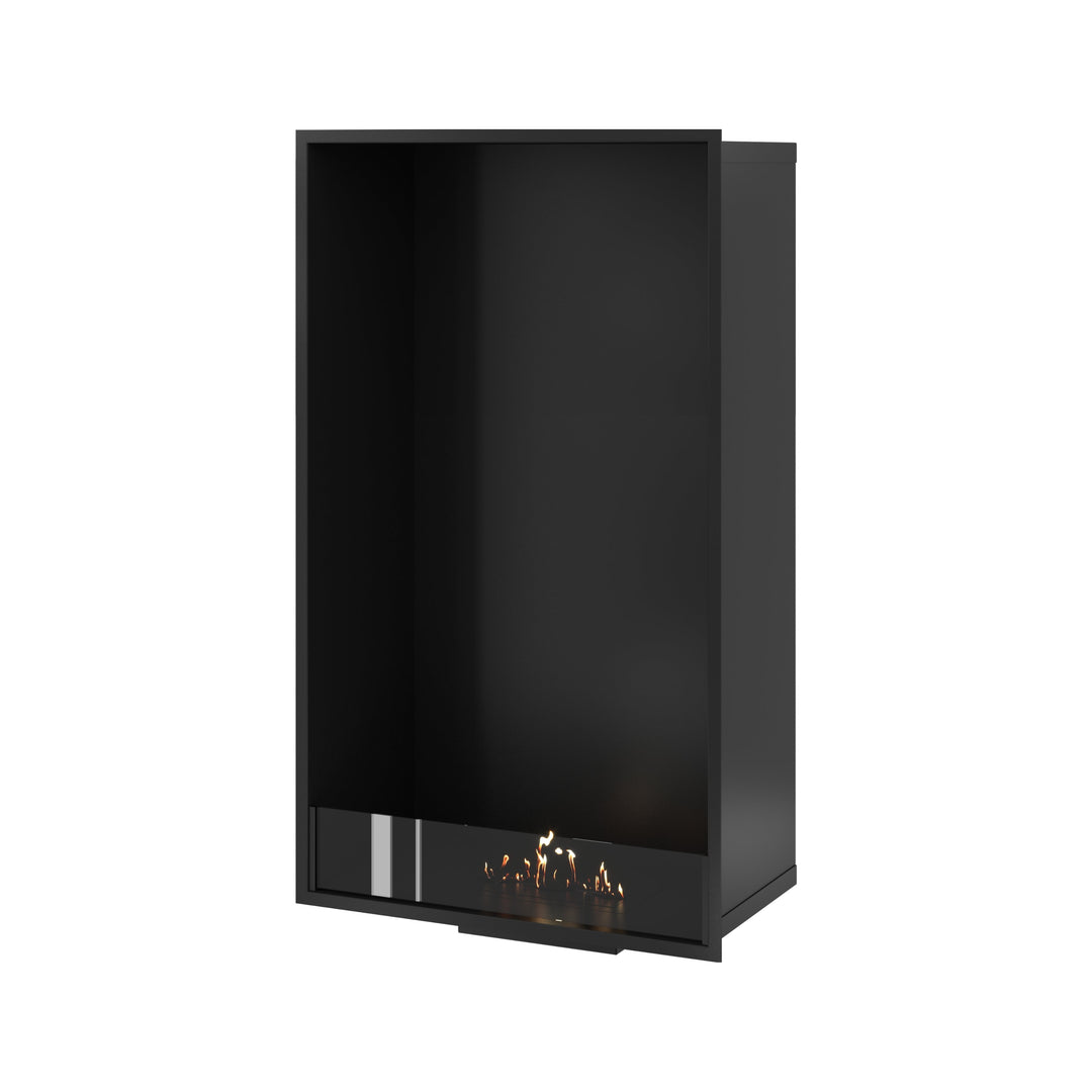 Bioethanol Kamin Ofen Vertikal SELECTED 70x140 cm Wild Flame – Einbau Ethanolkamin Frontansicht