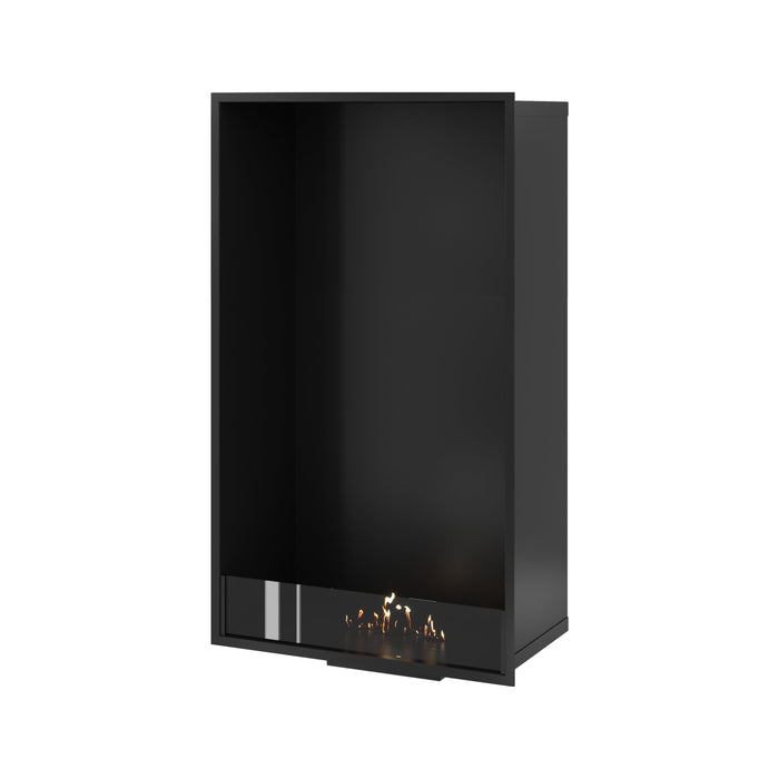 Bioethanol Kamin Ofen Vertikal SELECTED 70x140 cm Wild Flame – Einbau Ethanolkamin Frontansicht