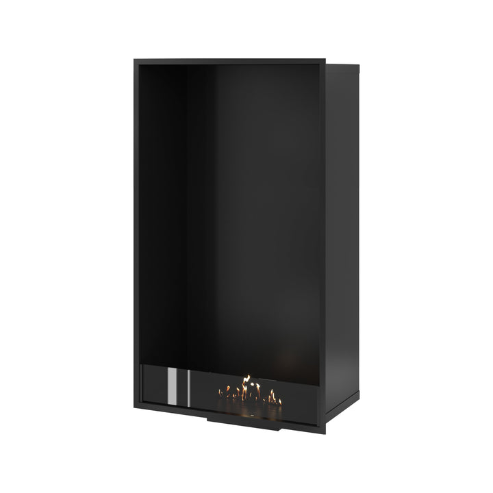 Bioethanol Kamin Ofen Vertikal SELECTED 70x140 cm Wild Flame – Einbau Ethanolkamin Frontansicht