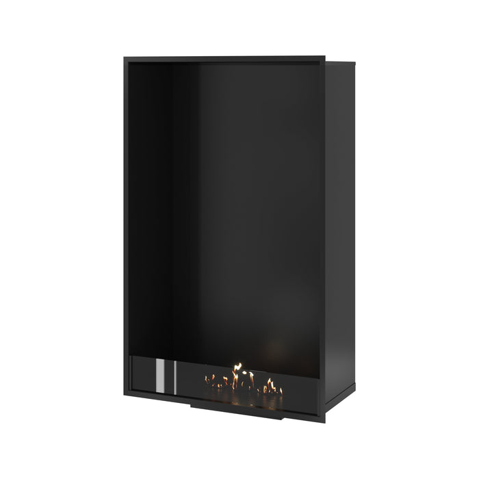 Bioethanol Kamin Ofen Vertikal SELECTED 80x140 cm Wild Flame – Einbau Ethanolkamin Frontansicht
