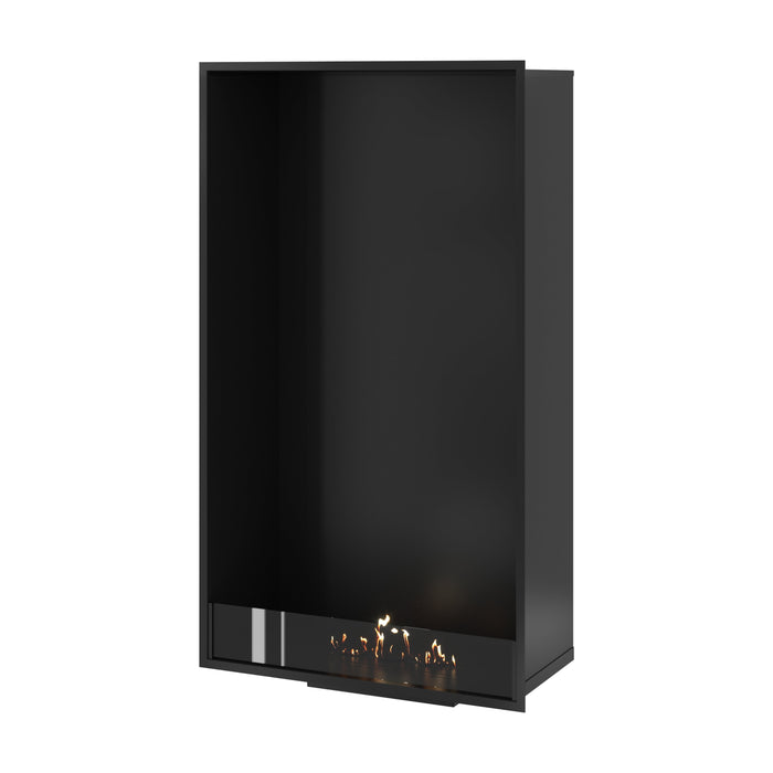 Bioethanol Kamin Ofen Vertikal SELECTED 80x160 cm Wild Flame – Einbau Ethanolkamin Frontansicht