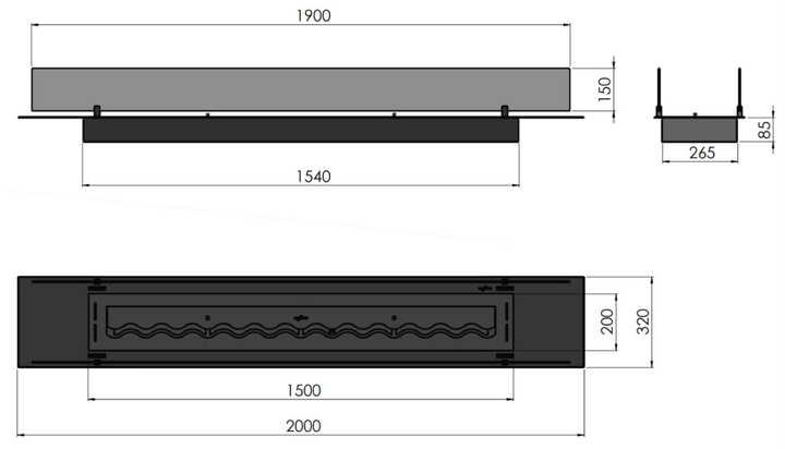 bioethanol-einbaubrenner-glas-infire-slimfire-wave-200cm-technische-zeichnung-alle-groessen