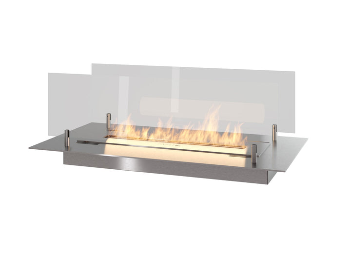 Bioethanol Einbaubrenner SIMPLE INSERT 600 von SimpleFire in Edelstahl mit Glas