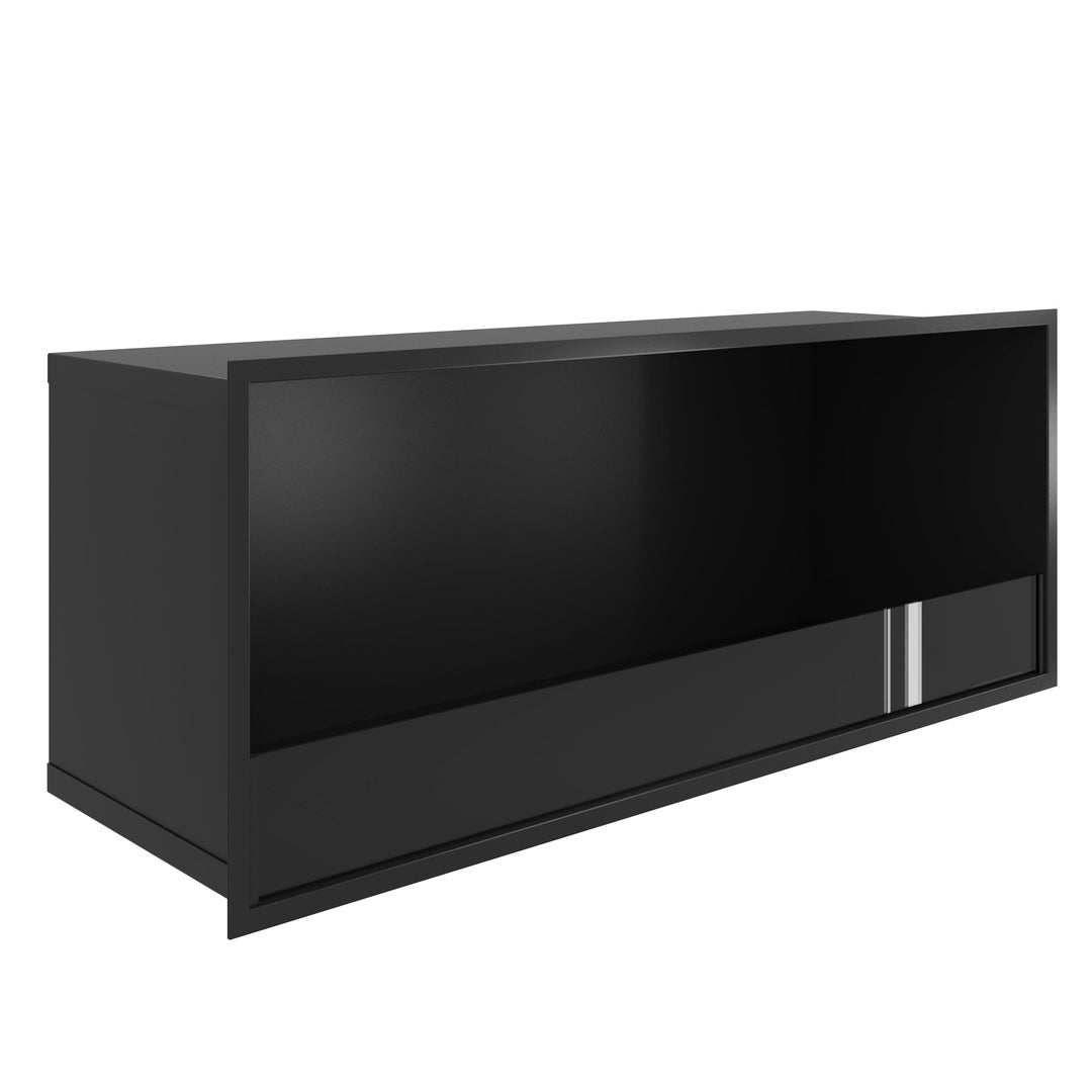 Bioethanol Einbaukamin SELECTED 130 cm von Wild Flame, Ethanolkamin mit Glas für Wohnwand und TV Wand, Seitenansicht