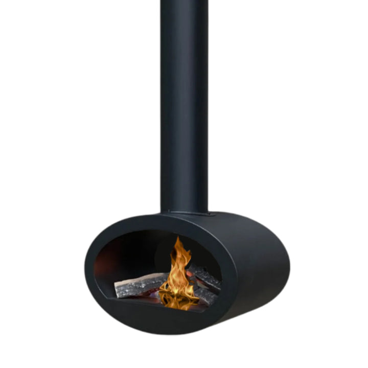 bioethanol-haengekamin-decke-deckenkamin-deckenmontage-ellipse-schwarz-ethanolkamin-ellipsenform-mit-flammen