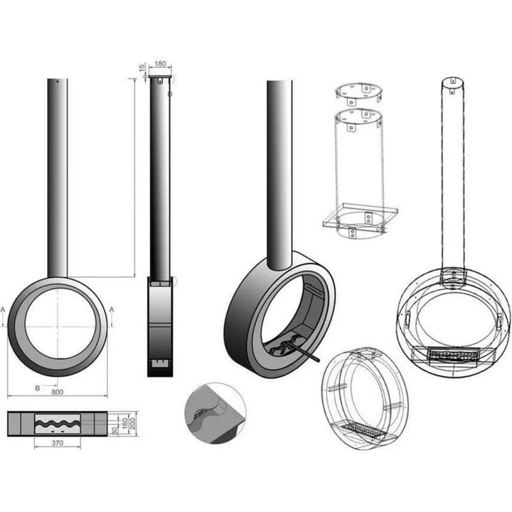bioethanol-haengekamin-decke-deckenkamin-deckenmontage-erto-80-ethanolkamin-schwarz-oder-weiss-runde-kaminbasis-technische-zeichnung-3d-modell-alle-groessen