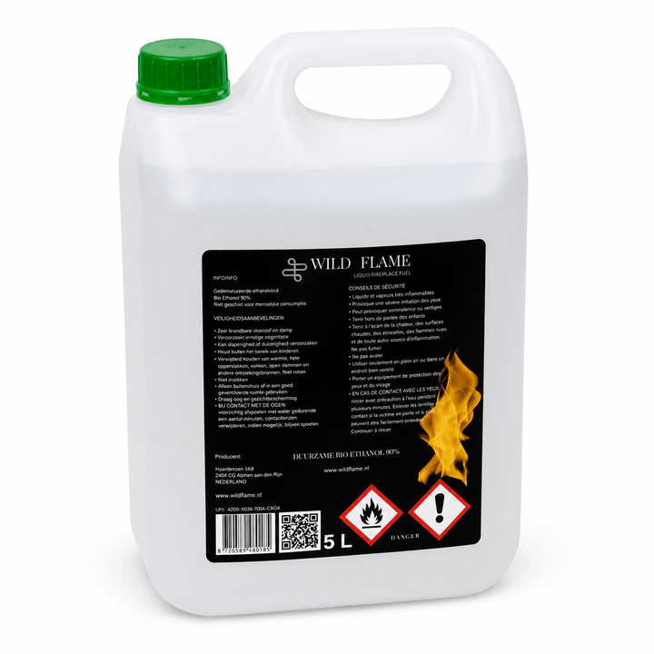 Bioethanol Brennstoff 5-Liter-Kanister als Vorrat für Ethanolkamine von Wild Flame