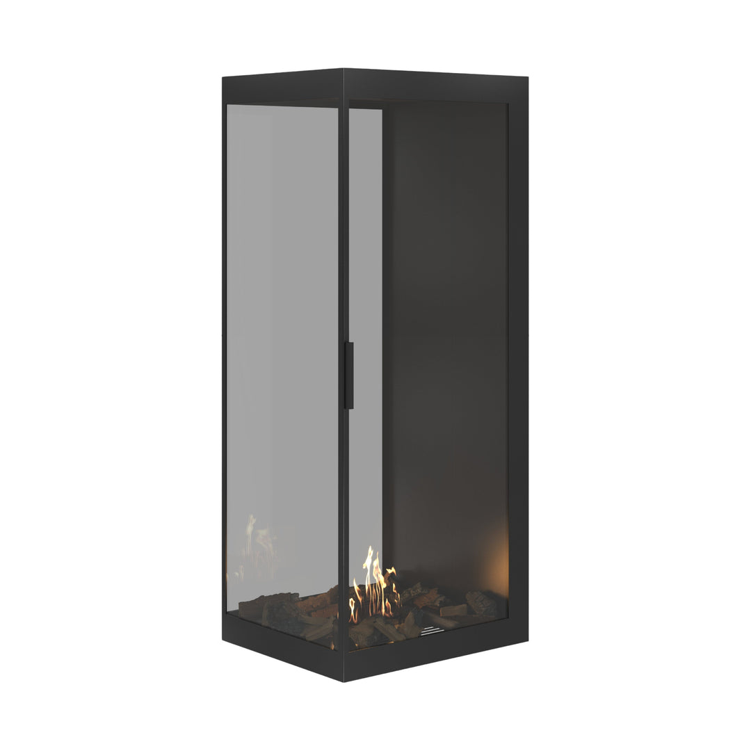 Bioethanol Raumteiler SAINT Vertikal Vollglas 70x160 - Vollverglasung