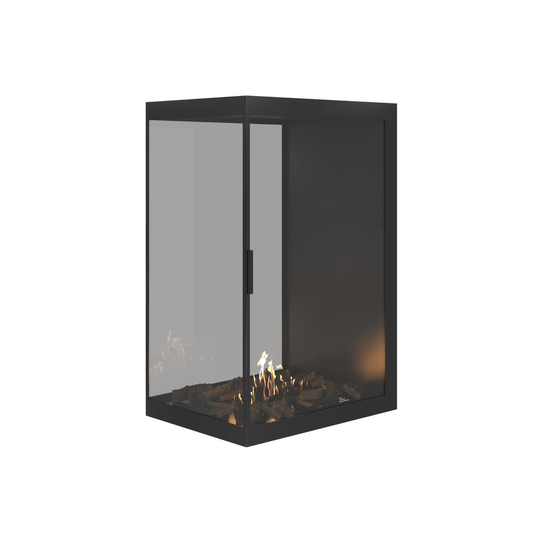Bioethanol Raumteiler SAINT Vertikal Vollglas 80x100 - Vollverglasung