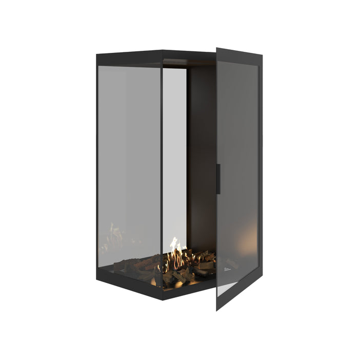 Bioethanol Raumteiler SAINT Vertikal Vollglas 80x120 - Produktansicht