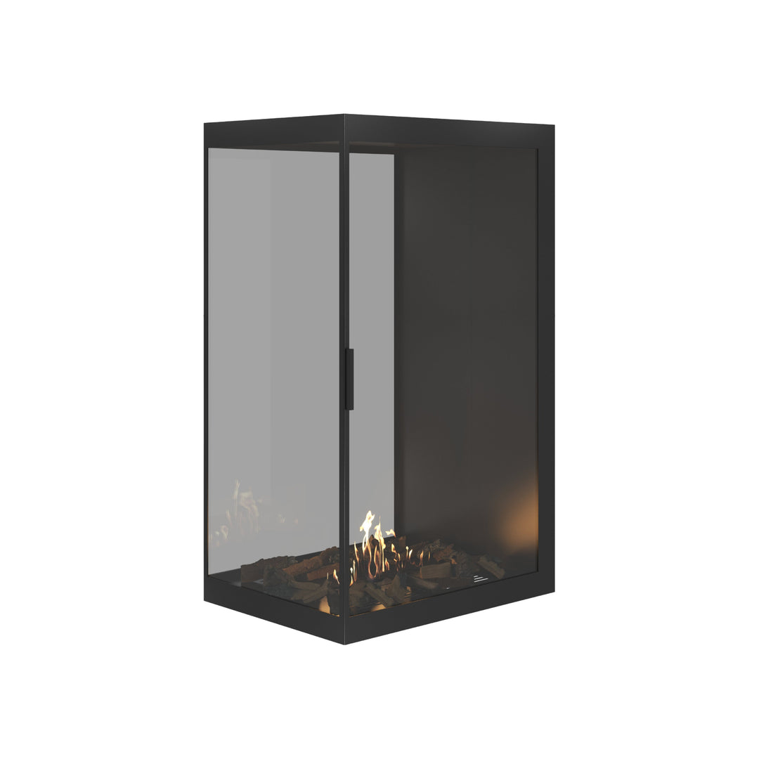 Bioethanol Raumteiler SAINT Vertikal Vollglas 80x120 - Vollverglasung