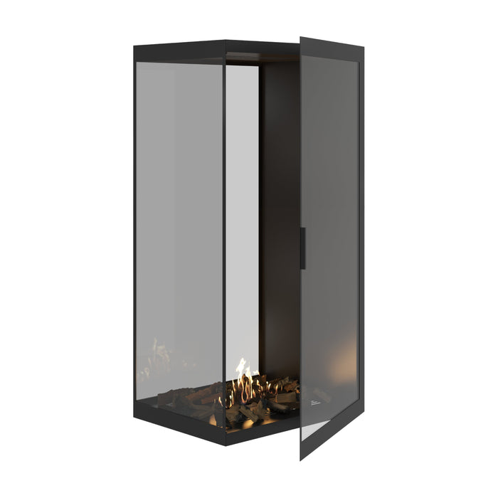 Bioethanol Raumteiler SAINT Vertikal Vollglas 80x160 - Produktansicht