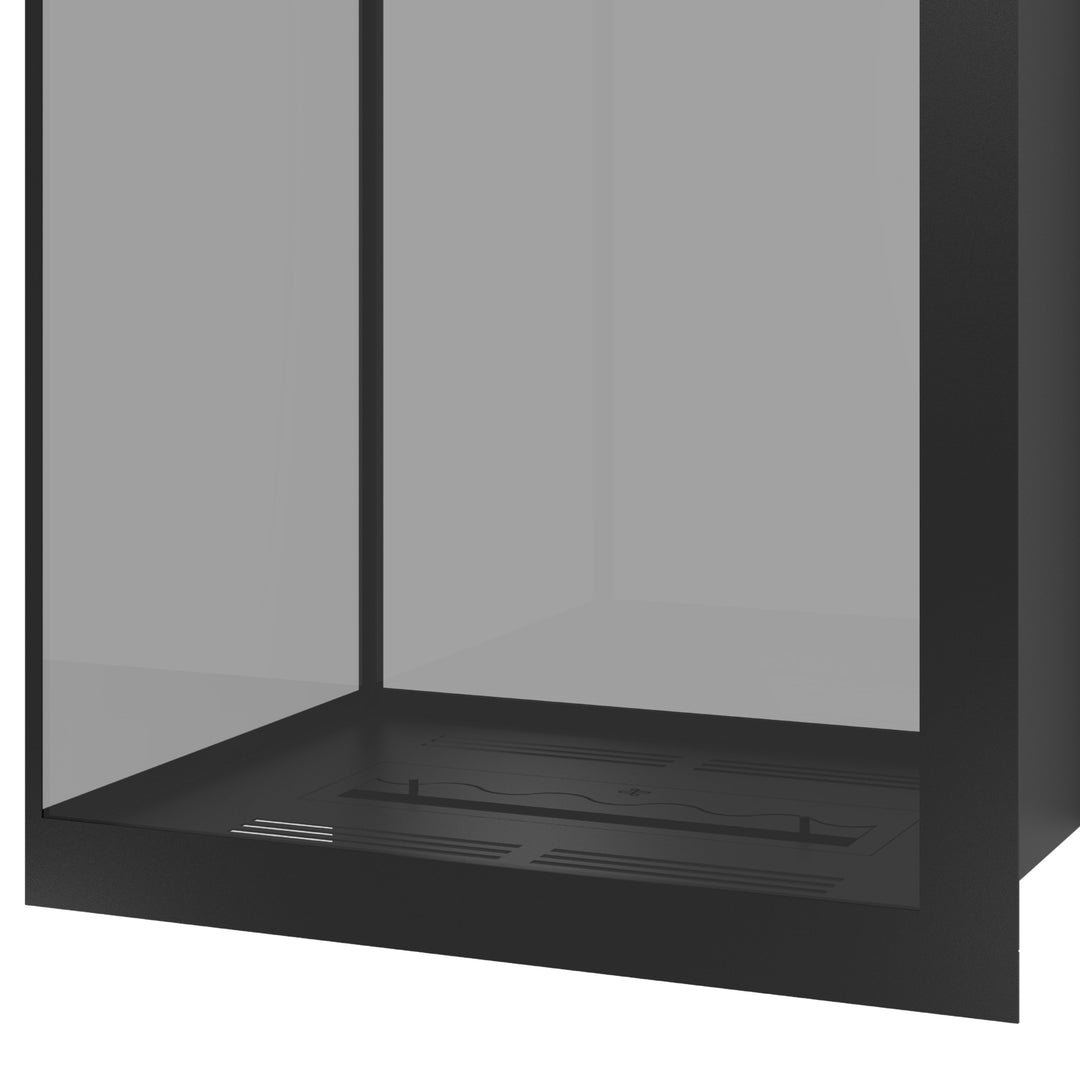 Bioethanol Raumteiler SAINT Vertikal Vollglas 80x180 - Perspektive