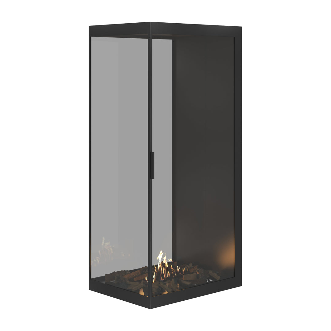 Bioethanol Raumteiler SAINT Vertikal Vollglas 80x180 - Vollverglasung