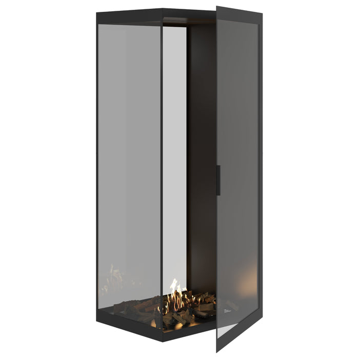 Bioethanol Raumteiler SAINT Vertikal Vollglas 80x200 - Produktansicht
