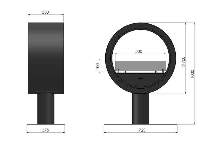 bioethanol-standkamin-ethanolkamin-boden-incycle-infire-rund-standkamin-technische-zeichnung-alle-groessen