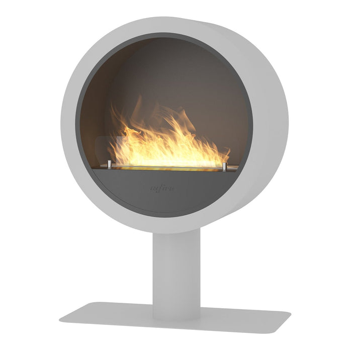 Freistehender Bioethanol Standkamin - INCYRCLE Weiss