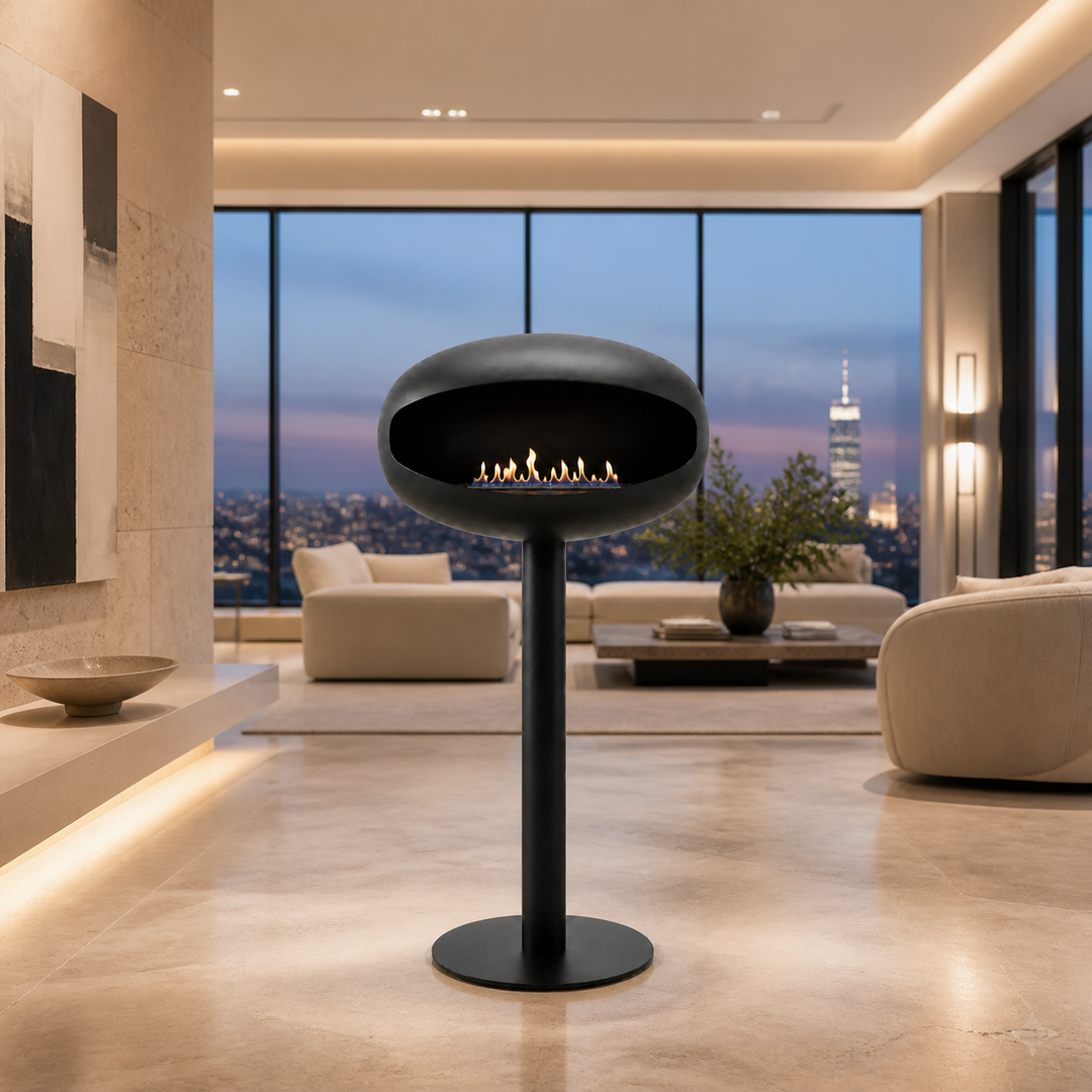Bioethanol Standkamin SCALA in modernem Luxus Penthouse