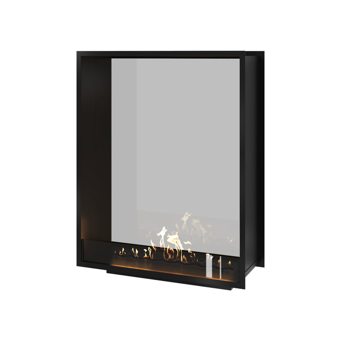 Bioethanol Tunnelkamin Halb-Vollglas Vertikal FAME 100x100 Wild Flame Raumteiler zweiseitig durchsichtig