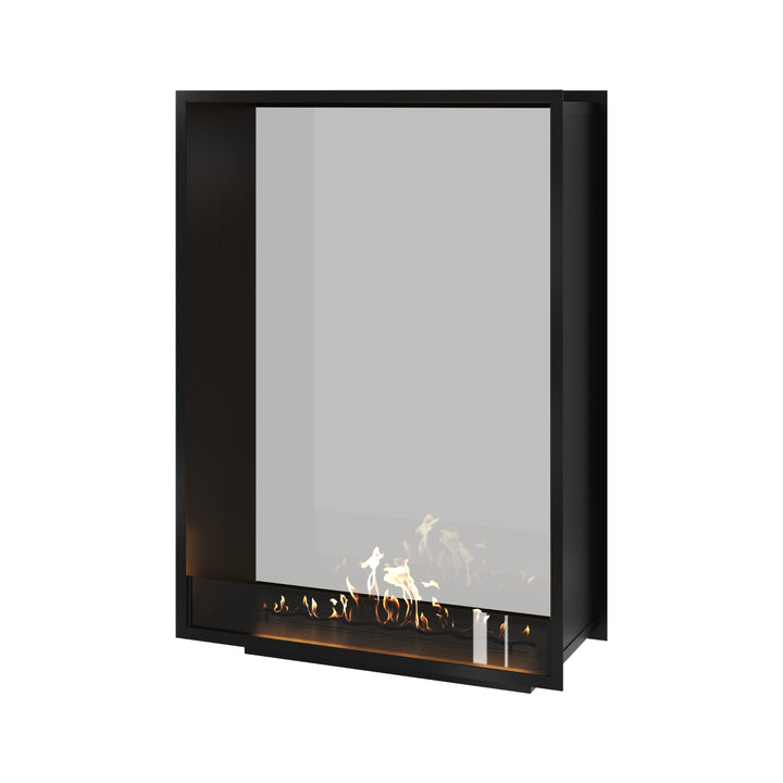 Bioethanol Tunnelkamin Halb-Vollglas Vertikal FAME 100x120 Wild Flame Raumteiler zweiseitig durchsichtig