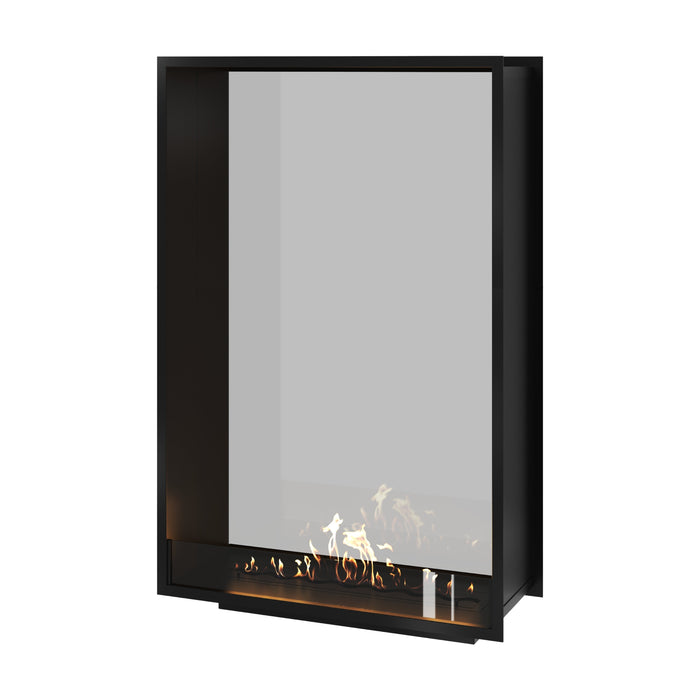 Bioethanol Tunnelkamin Halb-Vollglas Vertikal FAME 100x160 Wild Flame Raumteiler zweiseitig durchsichtig