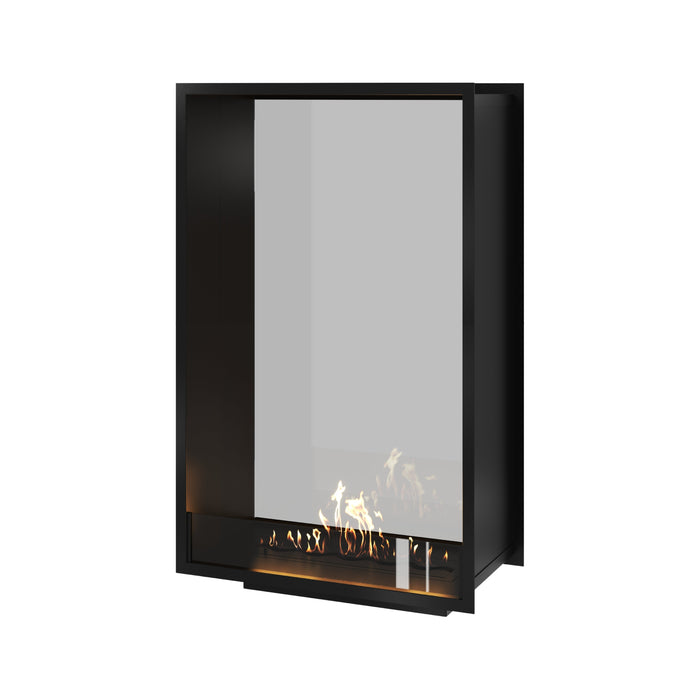 Bioethanol Tunnelkamin Halb-Vollglas Vertikal FAME 80x120 Wild Flame Raumteiler zweiseitig durchsichtig