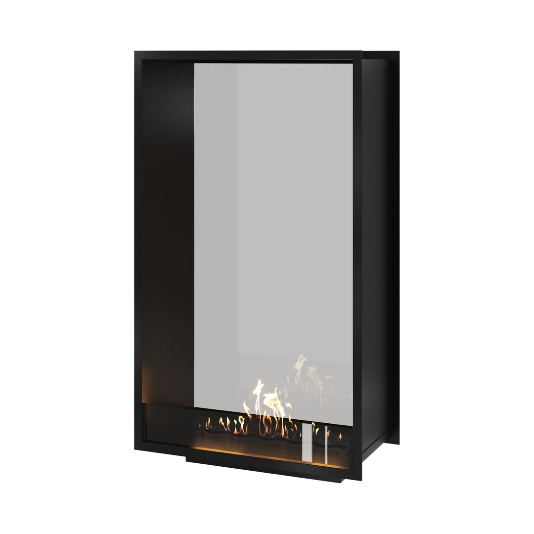 Bioethanol Tunnelkamin Halb-Vollglas Vertikal FAME 80x140 Wild Flame Raumteiler zweiseitig durchsichtig